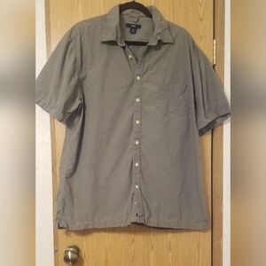 GAP Men's Casual Gray Button Down Shirt Size XXL